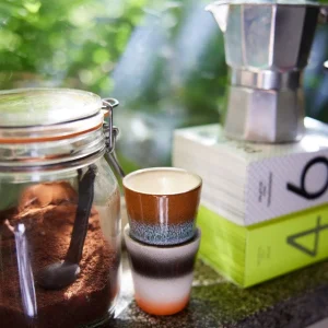 HKliving 70s Ristretto Tassen Good Vibes - 4er Set