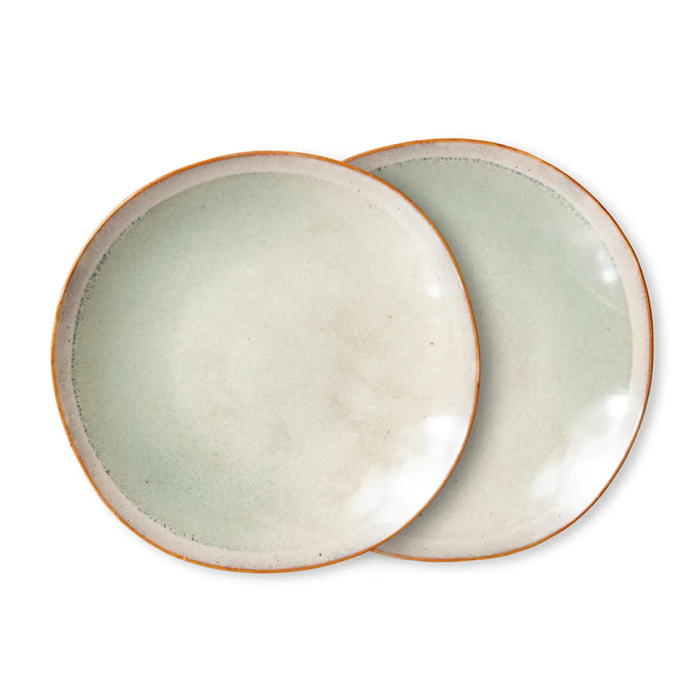 hkliving_s_side_plates_mi_0.webp HKliving 70s Side Plates Mist 22cm - 2er Set