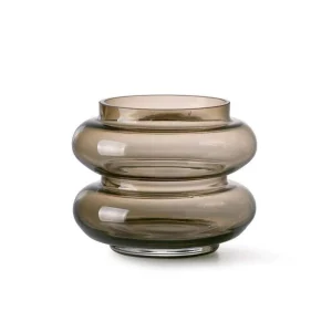 HKliving Vase Glas smoked brown - 10,5cm