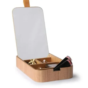 HKliving Willow Wooden Mirror Box - Weidenholz