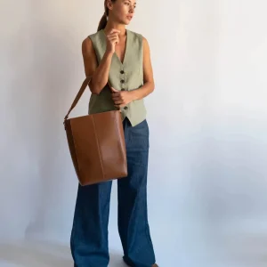 HVISK Beuteltasche Casset Soft Structure - Brown Caramel