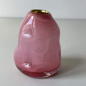 Glassblow DK Kerzenhalter Opalglas Cottoncandy - rd. 8cm