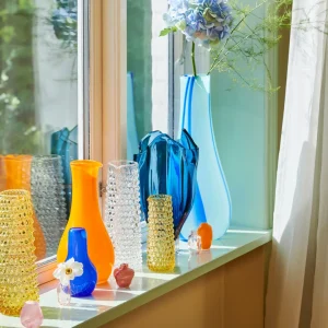 Kodanska Danish Summer Glas Karaffe / Vase Yellow - 27cm