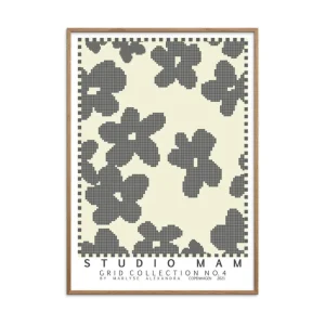 Pu0026F Kunstdruck Grid Collection No 4 Black Studio MAM 50x70cm