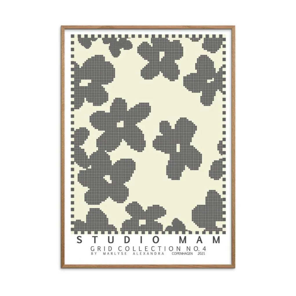 kunstdruck_grid_collectio_0.webp Pu0026F Kunstdruck Grid Collection No 4 Black Studio MAM 50x70cm