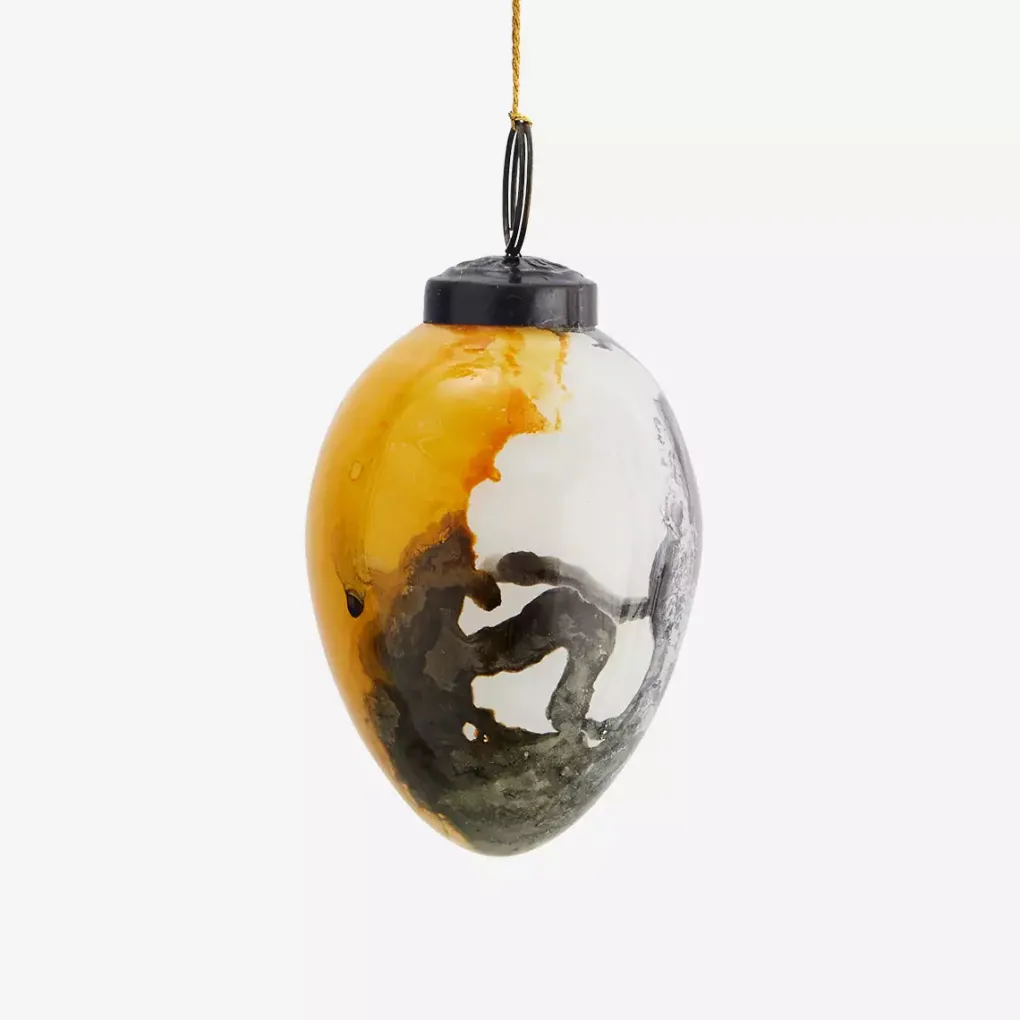 madam_stoltz_handbemaltes_3.webp Madam Stoltz Handbemaltes Deko Ei aus Glas - gelb/grau/weiß