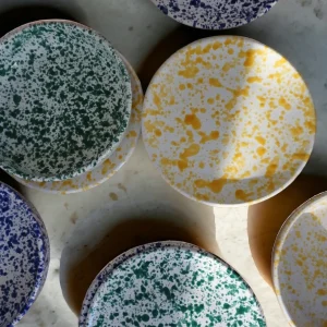 ML Ceramics Dessertteller Splash grün 20cm