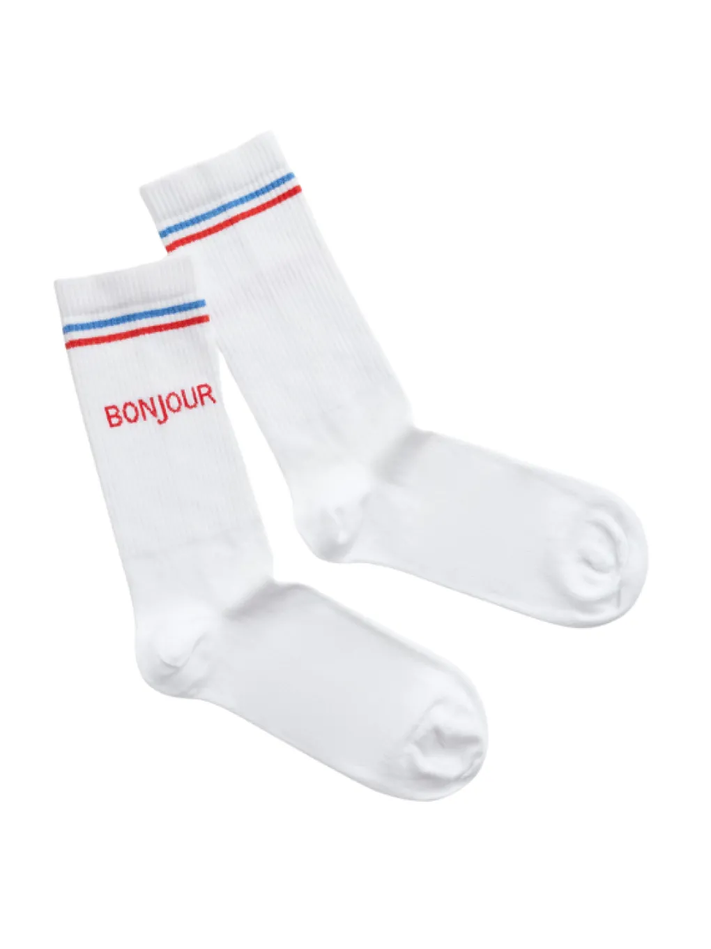 natural_vibes_bio_socken__0.webp Natural Vibes Bio Socken Bonjour - Weiße Tennissocken mit Schrift