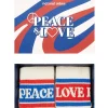 Natural Vibes Bio-Socken Geschenkset - 2er Set Tennissocken Peace & Love