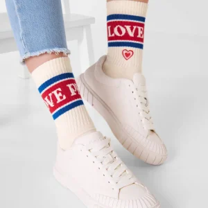Natural Vibes Bio-Socken Geschenkset - 2er Set Tennissocken Peace & Love