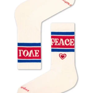Natural Vibes Bio-Socken Geschenkset - 2er Set Tennissocken Peace & Love