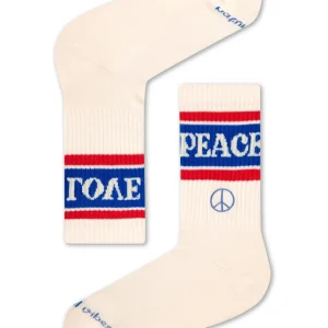 Natural Vibes Bio-Socken Geschenkset - 2er Set Tennissocken Peace & Love
