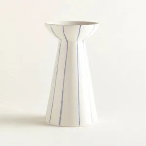 onomao Vase Duarte groß blau gestreift - 24cm