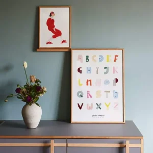 Kinder Paper Collective Kunstdruck „Alphabet Spaghetti“ - 50×70cm