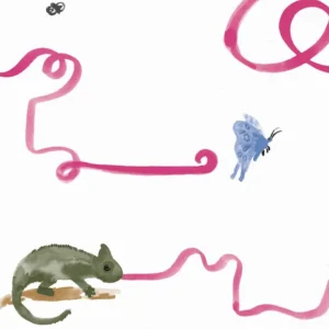 Kinder Paper Collective Kunstdruck „Charlie the Chameleon“- 50×70cm