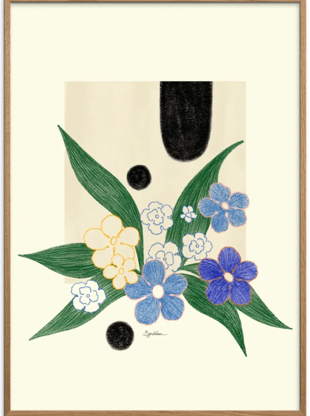pf_gerahmter_kunstdruck___1.webp Pu0026F P&F Gerahmter Kunstdruck Fröken Sommar By Vima A4 - inkl. Rahmen aus Eichenholz