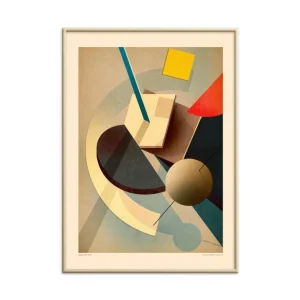 Pu0026F P&F Gerahmter Kunstdruck Sander Patelski Composition No 4 PSTR Studio 30x40 cm - inkl. Rahmen aus Eichenholz
