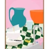 Pu0026F P&F Kunstdruck Pink Dishes Tabblo A3