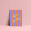 Ute Arnold / Hej.Ibiza Postkarte Happy Birthday Stripes