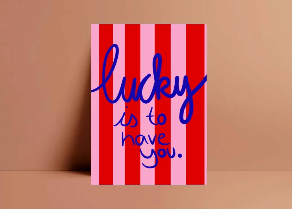 postkarte_lucky_is_to_hav_0.webp Ute Arnold / Hej.Ibiza Postkarte Lucky is to have you