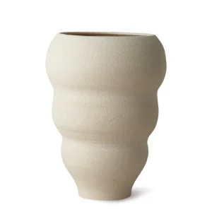 RO Collection hand turned vase curved no. 60 vanilla - 25cm