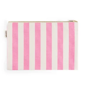 Rose in April - Lili Kosmetiktasche Stripes Neon Pink - 30x21 cm