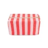 Rose in April - Vic Kosmetiktasche Streifen Tomate/Candy Pink - 26x13 cm
