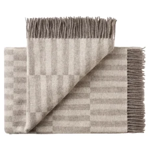 Silkeborg Uld spinderi Stockholm Decke Grey / White - 130x200 cm