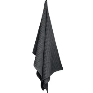 The Organic Company Big Waffle Towel and Blanket dark grey - 150x100cm