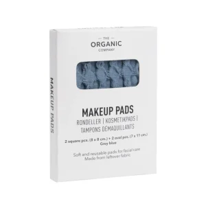 The Organic Company Big Waffle Make up Pads grey blue - 4er Set