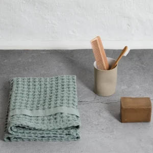 The Organic Company Big Waffle Handtuch dusty mint - 50x75cm