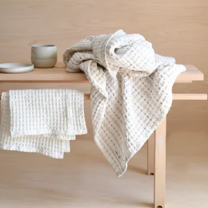 The Organic Company Big Waffle Towel and Blanket natural white - 150x100cm