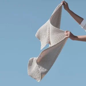 The Organic Company Big Waffle Medium Towel stone - 150x50cm