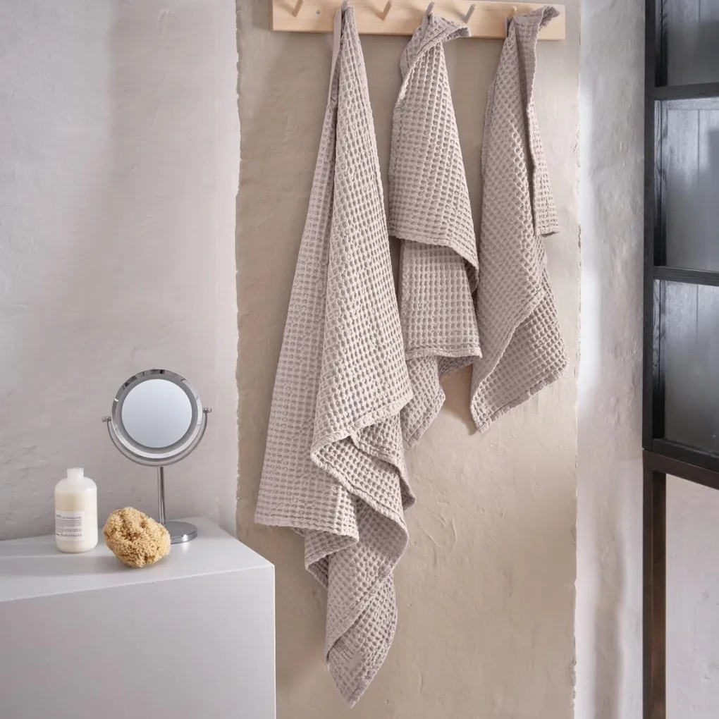 the_organic_company_big_w_5.webp The Organic Company Big Waffle Handtuch dusty lavender - 50x75cm