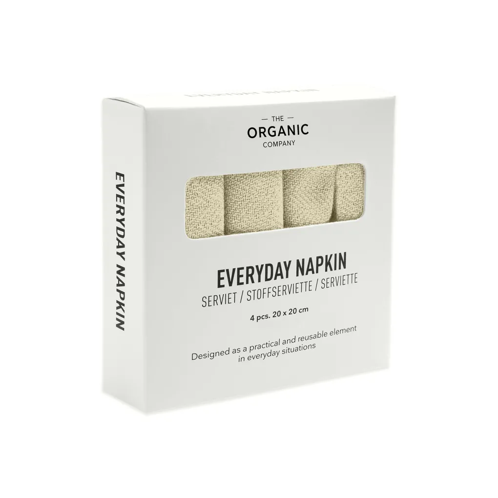 the_organic_company_stoff_1-3.webp The Organic Company Stoff Servietten Everyday 20x20 cm pale yellow - 4er Set