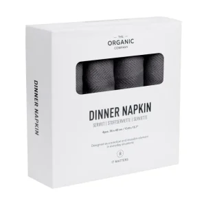 The Organic Company Stoff Servietten Dinner 35x40 cm dark grey - 4er Set