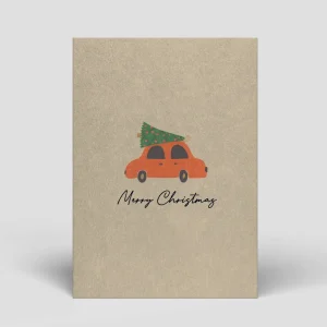 Naturbedacht Weihnachtskarte - Merry Christmas