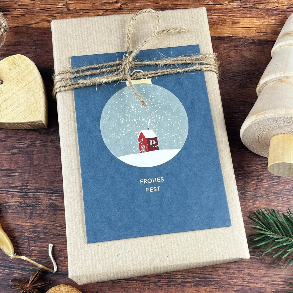weihnachtskarte__schneeku_1.webp Naturbedacht Weihnachtskarte - Schneekugel